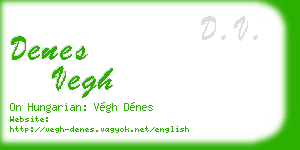 denes vegh business card