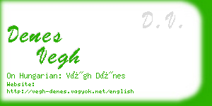 denes vegh business card